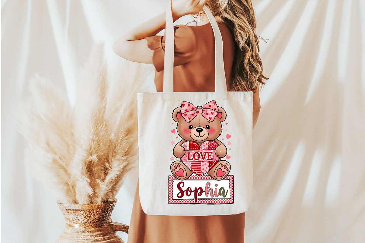 Custom Valentine Teddy Bear PNG, an Illustration by Designking (Photo 6 of 6)