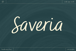 Saveria Handwritten Script Font