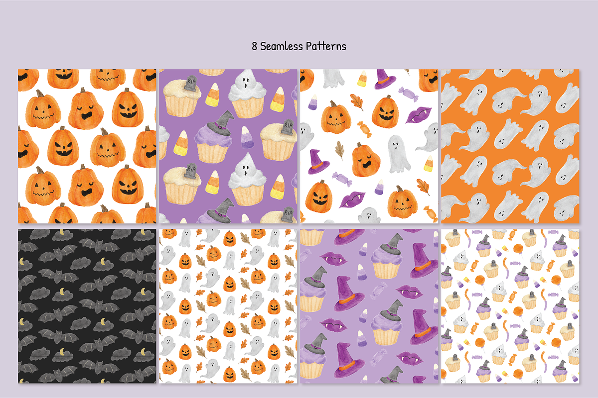 Spooky Halloween Watercolor Bundle, a Seasonal Illustration by An Design (Photo 6 of 6)
