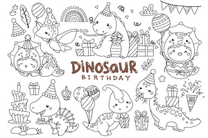 Jurassic Birthday Dinosaur Coloring