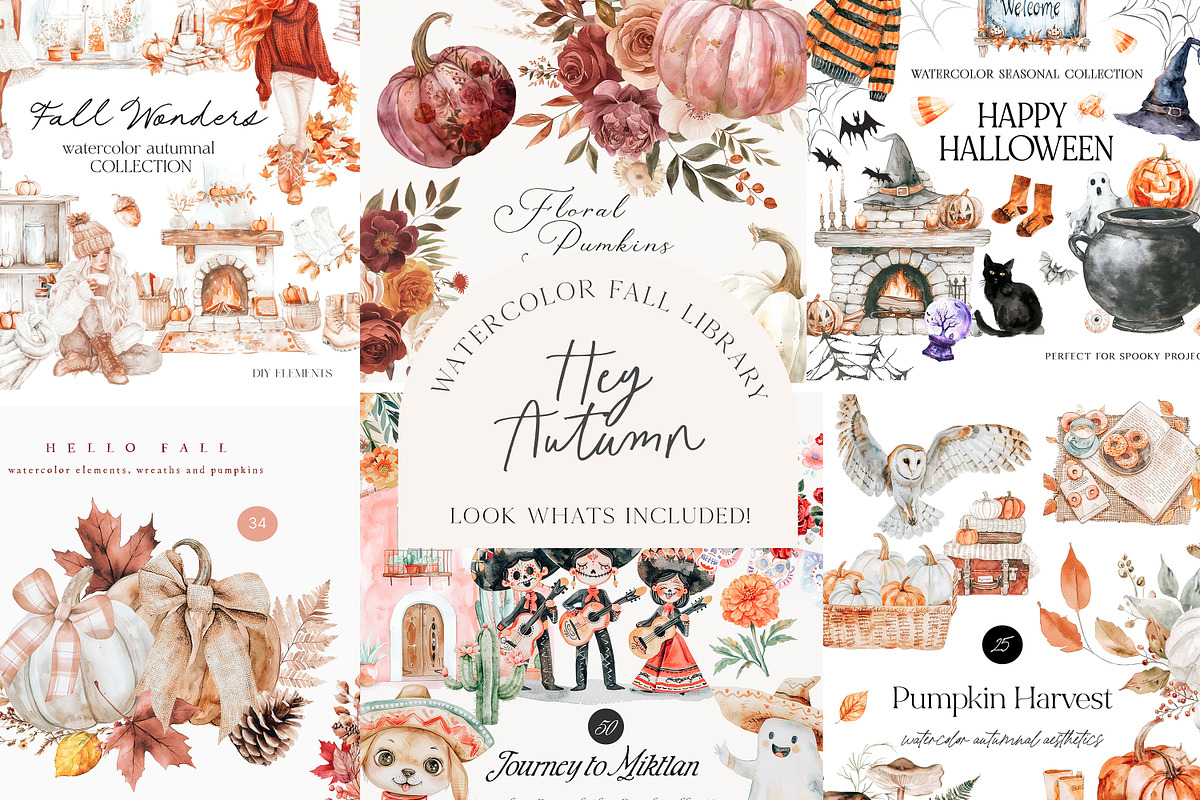 Hey Autumn - FALL BUNDLE, a Seasonal Illustration by Isabelle Salem (Photo 4 of 7)