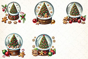Christmas Snow Globe Clipart, an Illustration by DreamCafeArt (Thumbnail 5 of 5)
