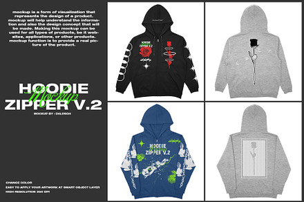 Hoodie Zipper V.2 - Mockup, a Hoody Mockup by DaldSgh