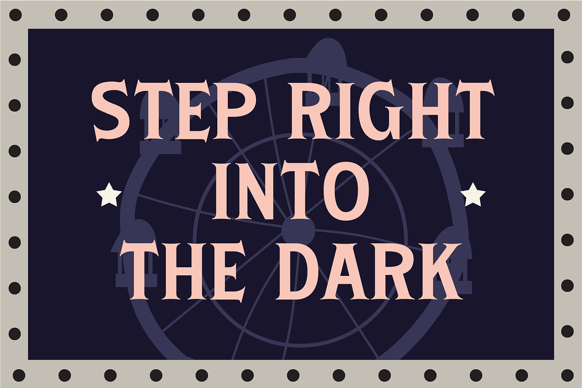 Tijkan – Creepy Carnival Display, a Serif Font by Tiptop Graphic (Photo 4 of 8)