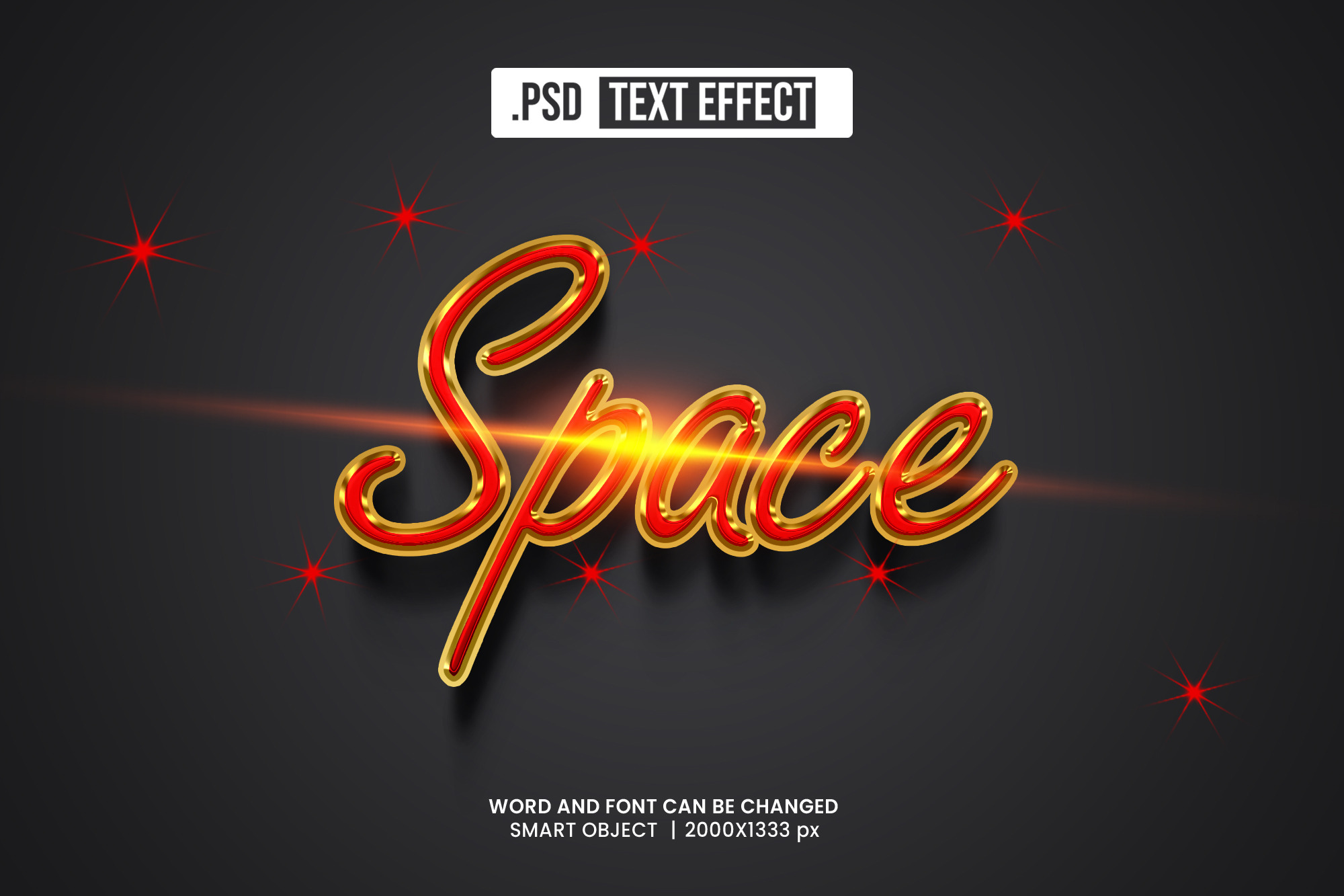 Space Text Effect, a Layer Style Add-On by himelgfx