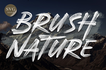 Brush Nature | Realistic Brush SVG, a Handwritten Font by Madhaline Studio