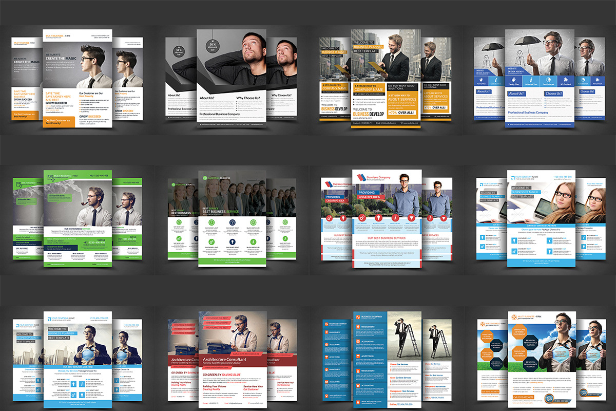 Bundle 50Corporate Flyer 20 PostCard, a Flyer Template by AfzaalGraphics (Photo 2 of 9)