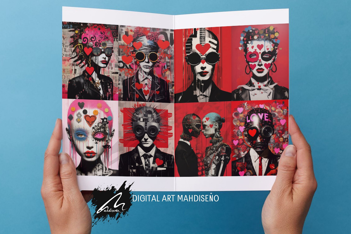 Whimsical Funky Love Scrapbook Pages, a Person Illustration by Digital Art Mahdiseño (Photo 9 of 10)