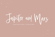 Jupiter and Mars Script Font, a Script Font by etigletters (Thumbnail 1 of 10)