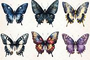 Gothic Butterfly Clipart PNG Graphic, an Illustration by Libby Wishes (Thumbnail 4 of 5)