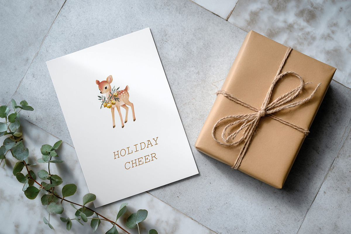 Woodland Deer Clipart, a Seasonal Illustration by Housui Patterns (Photo 11 of 13)