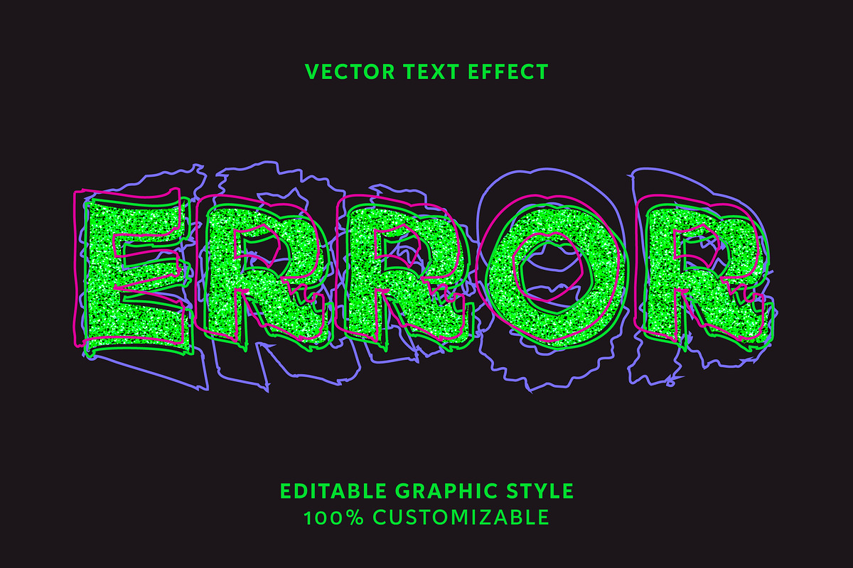 Glitch Distortion Text Effect
