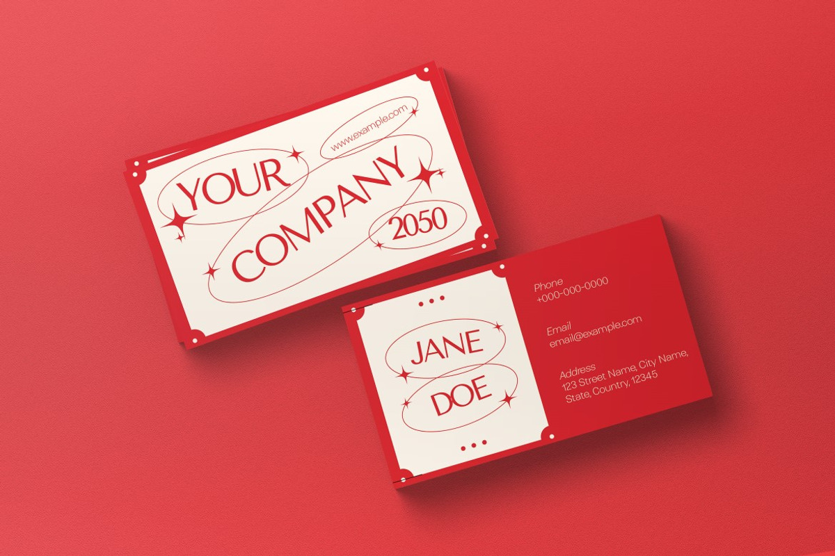 Red Clean Modern Business Card, a Business Card Template by graphicook (Photo 3 of 3)