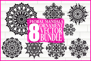 Floral Mandala Vector Bundle, an Illustration by Designs_River