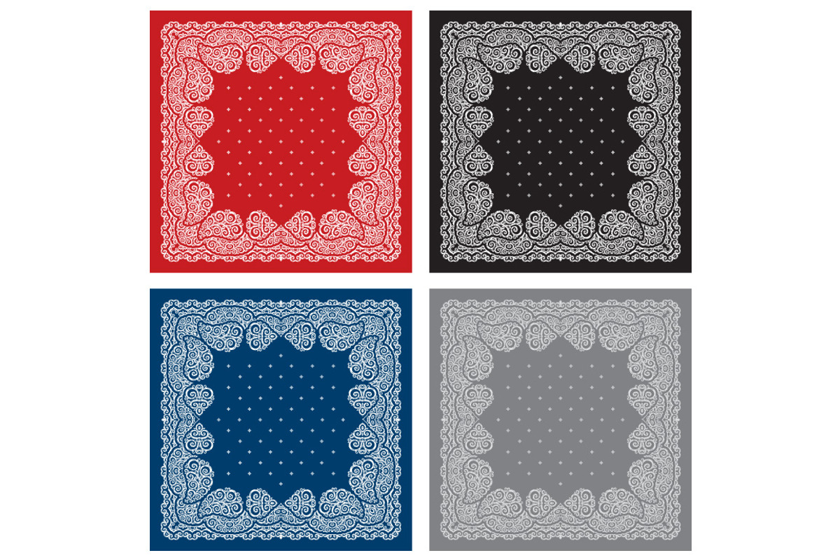 Bandanna print design set (vector), a Pattern Graphic by Bakhtiozin art graphic (Photo 8 of 8)