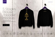 Hoodie / Blouse On 5 Stages Mock-up, a Hoody Mockup by Mocca Mockups Store (Thumbnail 69 of 69)