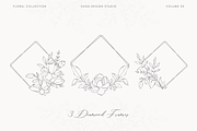 Handrawn Floral Bouquets and Frames, a Decorative Illustration by Saga Design Studio (Thumbnail 5 of 9)