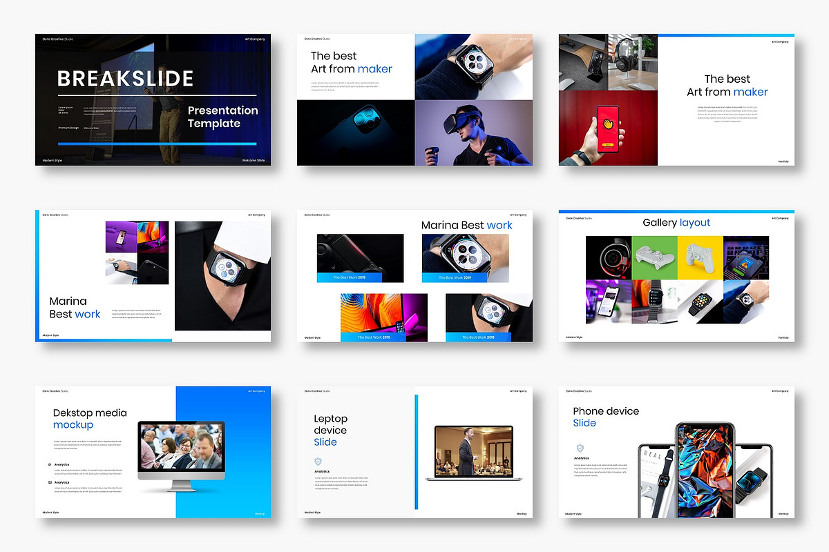 Marina - Business Google Slide, a Presentation Template by Dens Creative Studio (Photo 8 of 12)