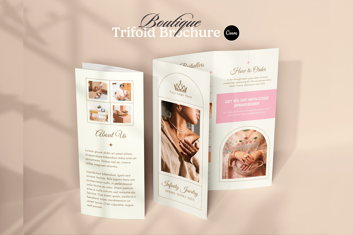 Luxury Boutiques Trifold Brochure, a Brochure Template by Creatif Foundry (Photo 1 of 6)