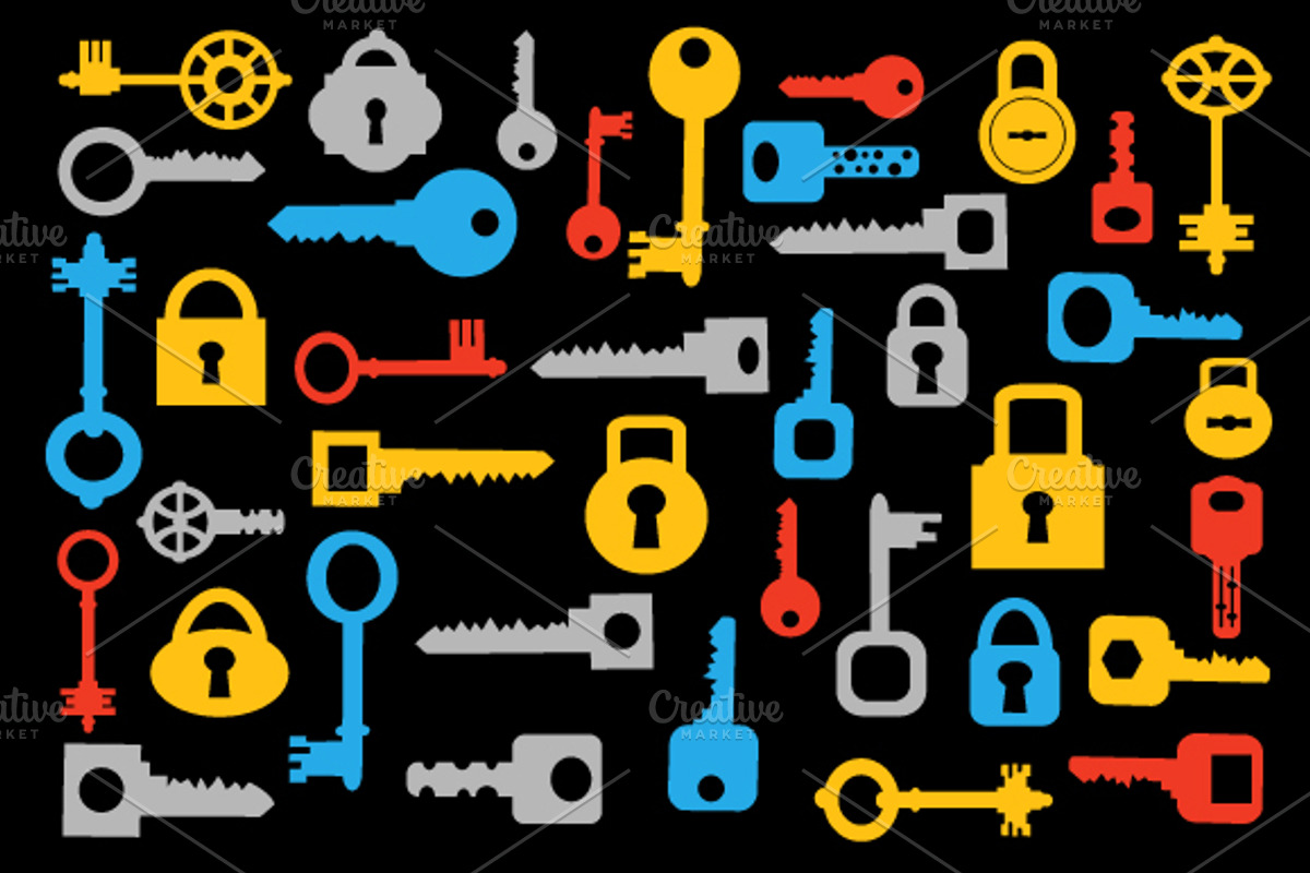 Set of vector keys preview 4
