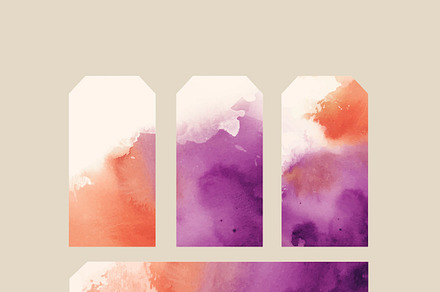 Set of watercolor backgrounds vector