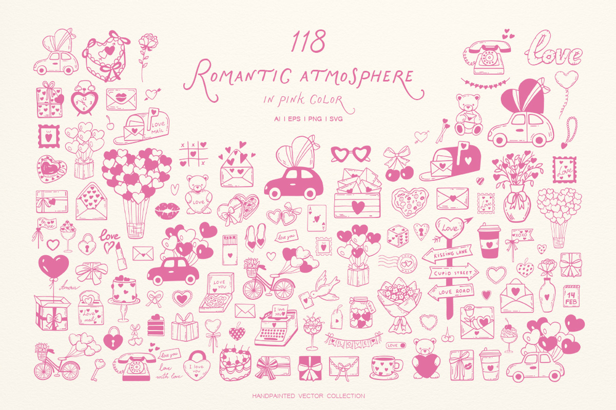 Whimsical Set Romantic Vibes, an Object Graphic by ViktoriyaD (Photo 5 of 19)