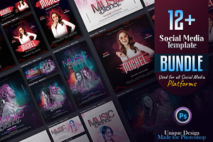 Live Music Social Media Post Set, a Social Media Template by Creative_View