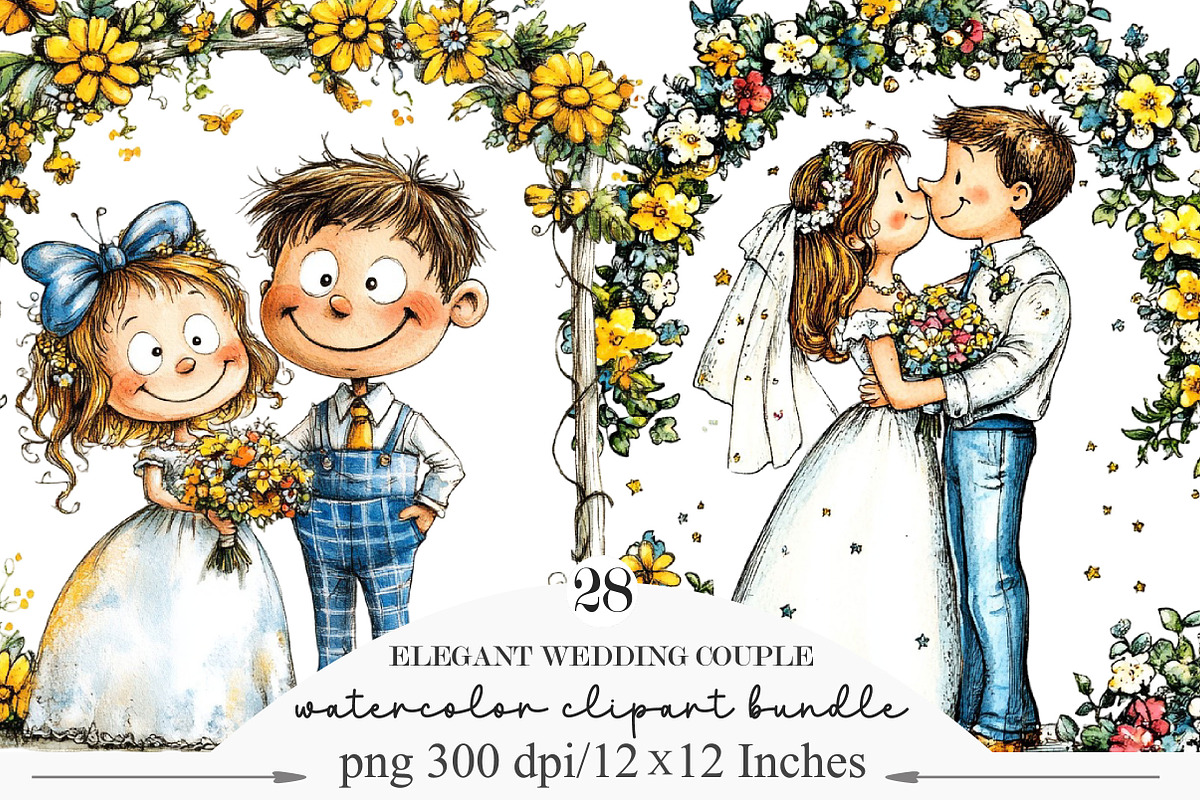 Elegant Wedding Couple PNG, a Person Illustration by Designking (Photo 1 of 5)