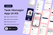 TASKOW - Task Manager App UI Kit, an UI Kit Template by Lumina_ui_ux202 (Thumbnail 1 of 8)