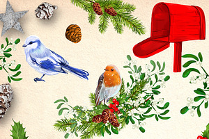 Merry Christmas Clipart Illustration