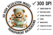 Spring Teddy Bear Clipart Png, an Illustration by Craft Nest (Thumbnail 2 of 11)