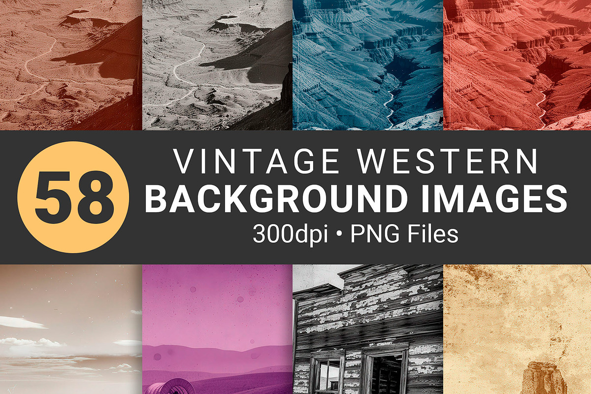 Vintage Western Digital Backgrounds, a Background Graphic by Godserv Designs (Photo 5 of 12)