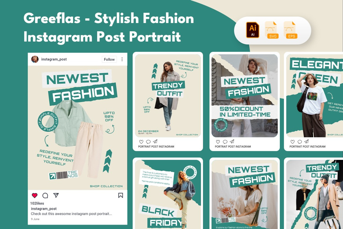 Urban Fashion - Instagram Bundle 03, a Social Media Template by Dhabee (Photo 8 of 10)