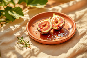 Fresh figs with sea salt, a Photo by rarrarorro