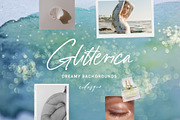 Soft Glitter Watercolor Backgrounds, a Background Graphic by eclosque (Thumbnail 1 of 28)
