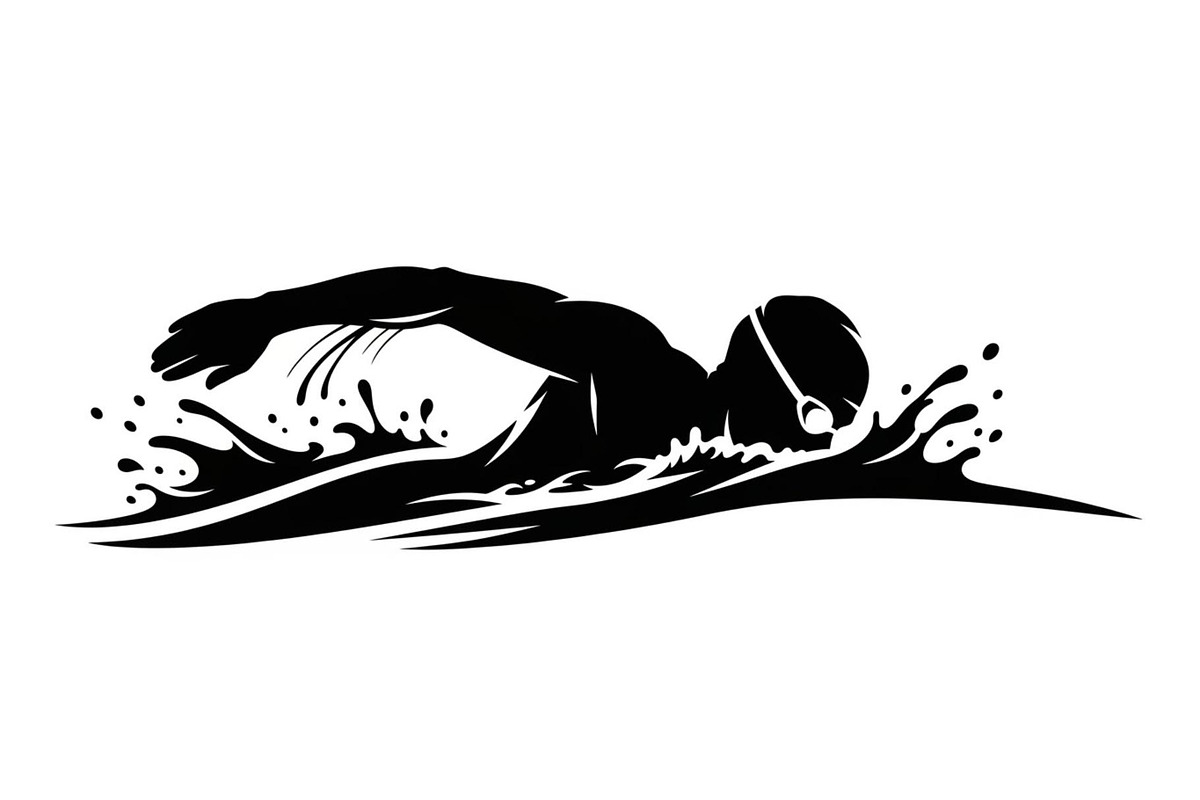 Swimming Sport Silhouette Vector Bun, an Illustration by jahid234 (Photo 10 of 51)
