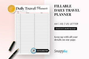 Daily Road-trip Printable Planner