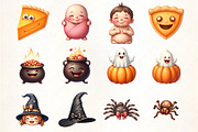 Cute Halloween Clipart, an Illustration by CrexoraLab (Thumbnail 4 of 5)