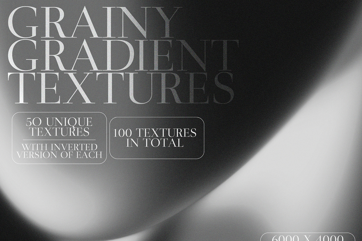 50 Grainy Monotone Gradient Textures, a Texture Graphic by Tollie