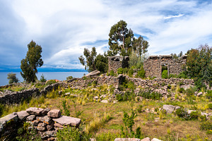 Pre-Inca archaeological site on Taquile Island, Lake Titicaca, P, a Photo by GoodGoods