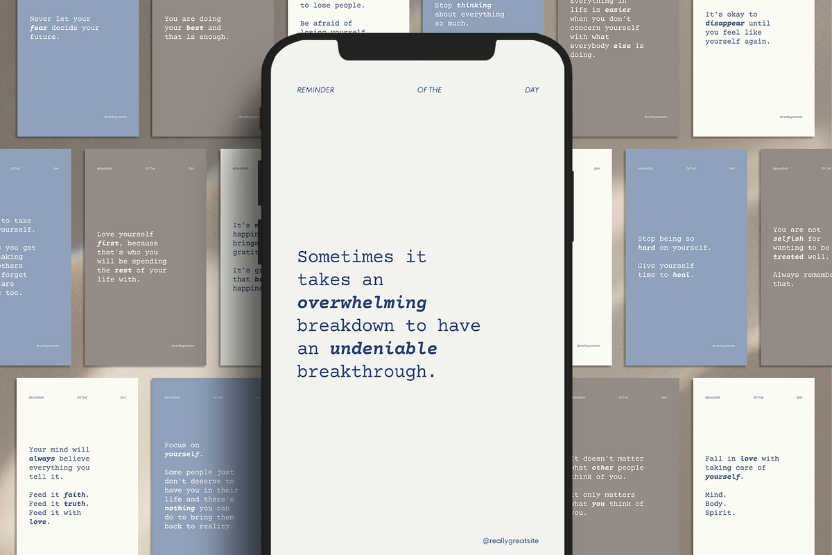Self Care Reminders Instagram Bundle, a Social Media Template by Creatif Foundry (Photo 5 of 8)