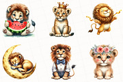Cute Lion Sublimation Clipart, an Illustration by OK Design (Thumbnail 3 of 5)