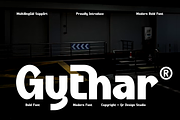 Gythar - Modern Bold Font, a Sans Serif Font by QR Design Studio (Thumbnail 1 of 14)
