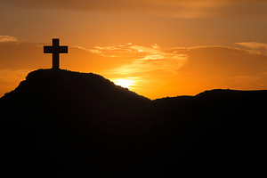 Silhouette of a cross