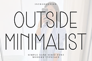 Outside Minimalist, a Sans Serif Font by InermediaSTUDIO (Thumbnail 1 of 8)