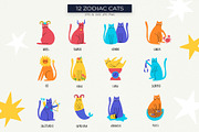 Zodiac Cats, an Animal Illustration by Irina Ostapenko (Thumbnail 2 of 8)