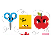 Cute Cartoon School Stationery Set, an Object Graphic by MISS CHATZ (Thumbnail 3 of 3)
