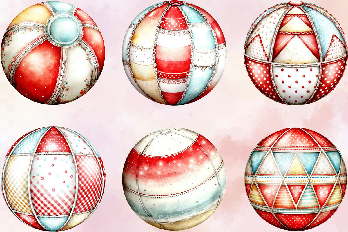 Whimsical Summer Beach Ball Clipart, an Illustration by SVGArt (Photo 5 of 9)