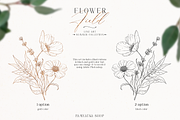 Flower field - line art floral set, a Decorative Illustration by Pamyatka Shop (Thumbnail 9 of 11)