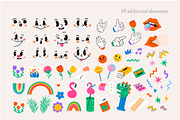 Trendy Cartoon Illustrations Set, an Illustration by Moonery's (Thumbnail 14 of 15)